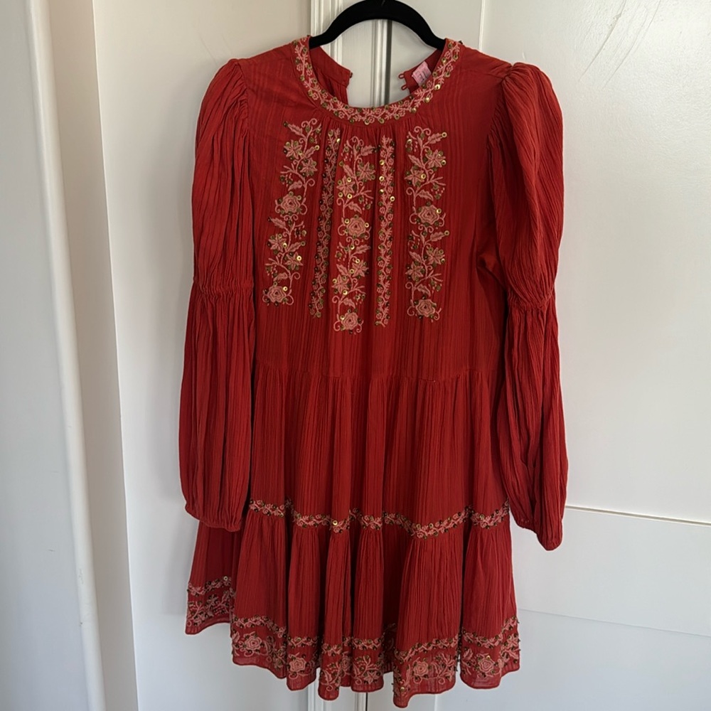 Ulla Johnson size 2 mid dress with hand stitching